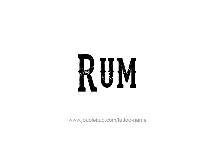 Tattoo Design Drink Name Rum  