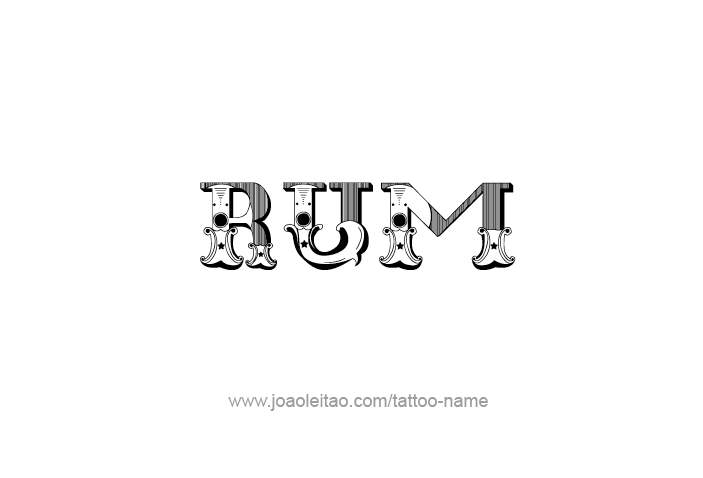 Tattoo Design Drink Name Rum  