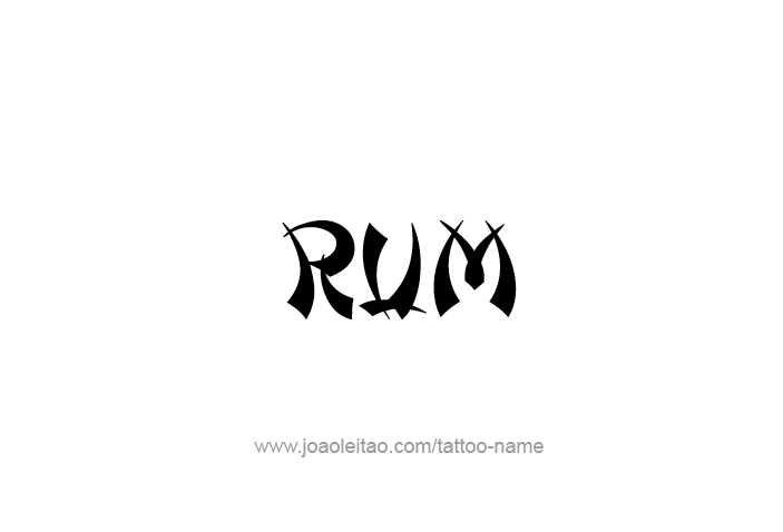 Tattoo Design Drink Name Rum