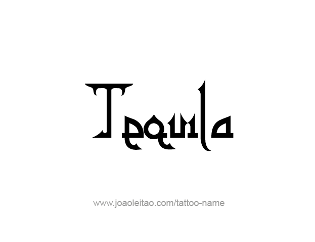 Tattoo Design Drink Name Tequila  