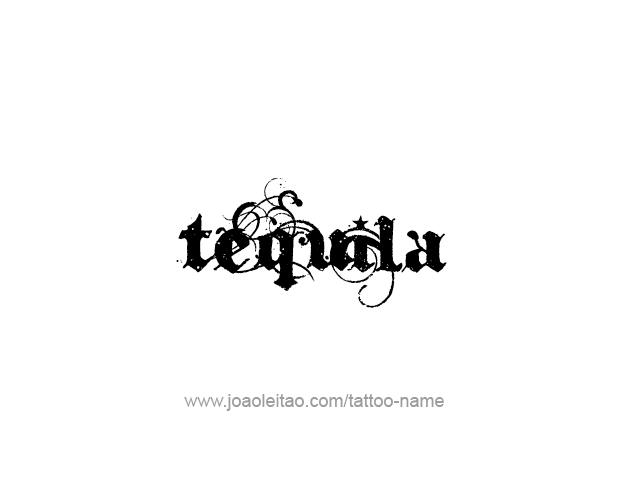 Tattoo Design Drink Name Tequila  