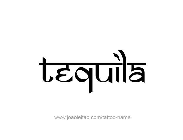 Tattoo Design Drink Name Tequila  