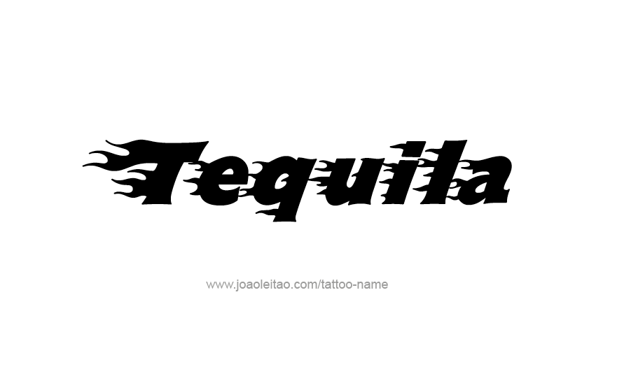 Tattoo Design Drink Name Tequila  