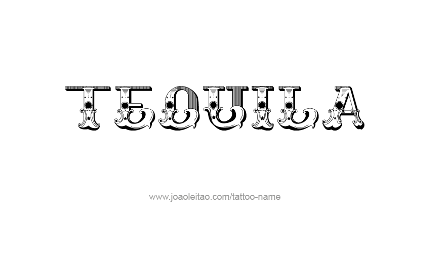 Tattoo Design Drink Name Tequila  