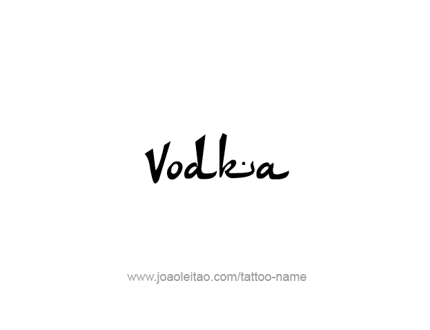 Tattoo Design Drink Name Vodka  