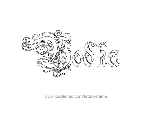 Tattoo Design Drink Name Vodka  