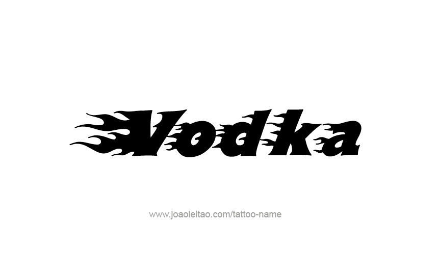 Tattoo Design Drink Name Vodka  