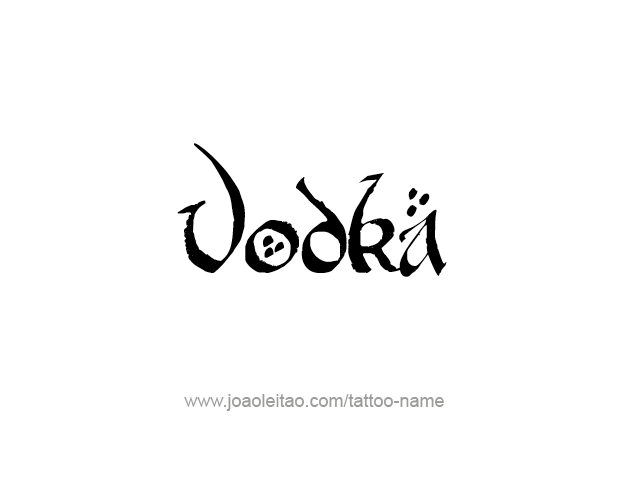 Tattoo Design Drink Name Vodka  