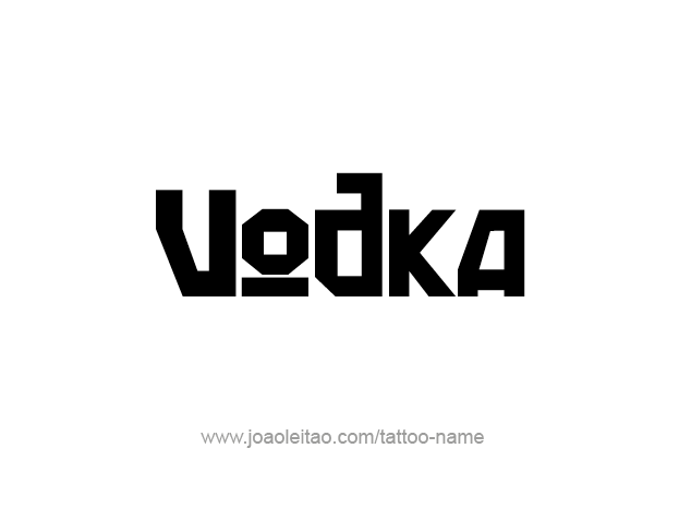 Tattoo Design Drink Name Vodka  