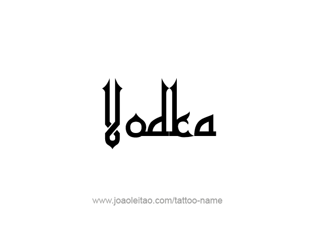 Tattoo Design Drink Name Vodka  