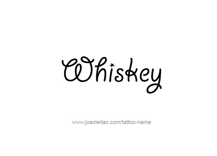 Tattoo Design Drink Name Whiskey  