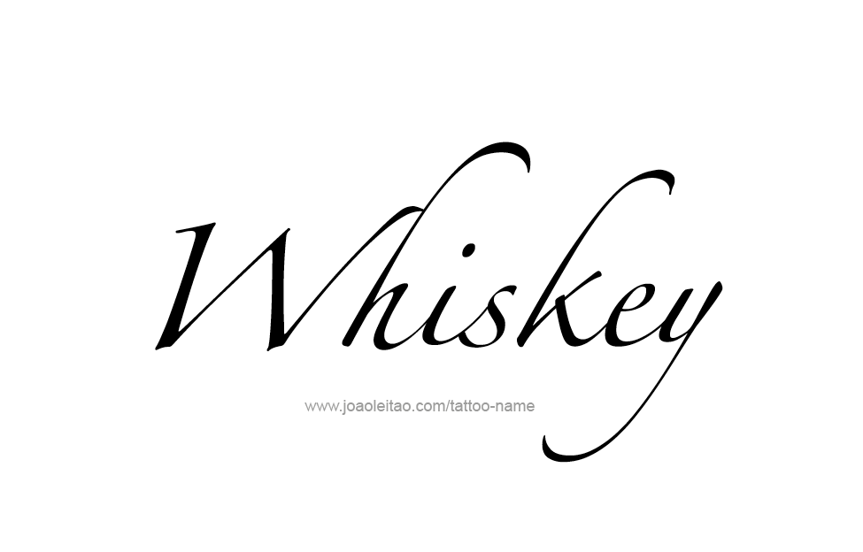 Tattoo Design Drink Name Whiskey  