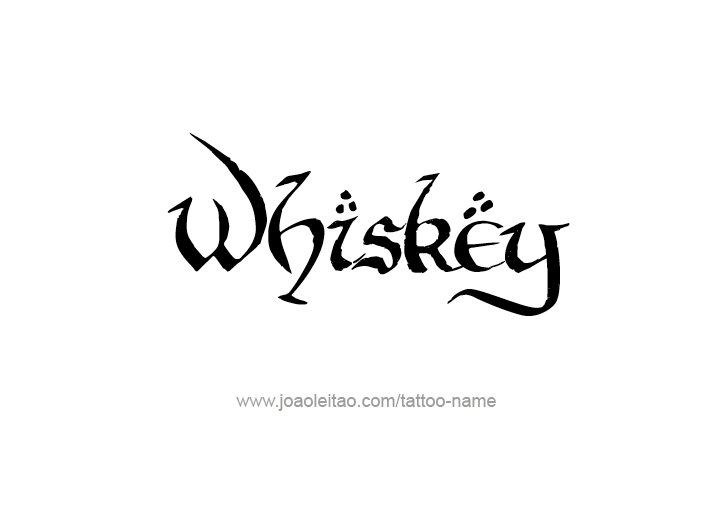 Tattoo Design Drink Name Whiskey  