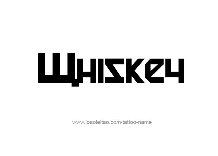 Tattoo Design Drink Name Whiskey  