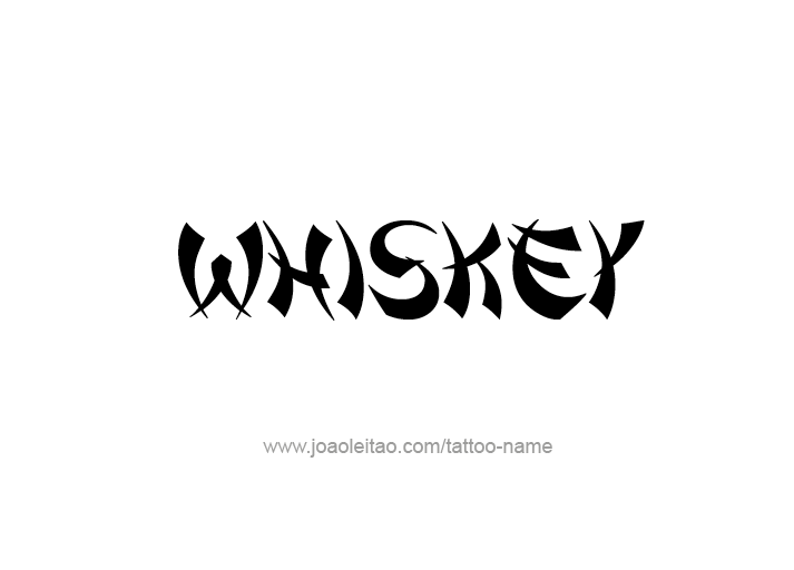 Tattoo Design Drink Name Whiskey