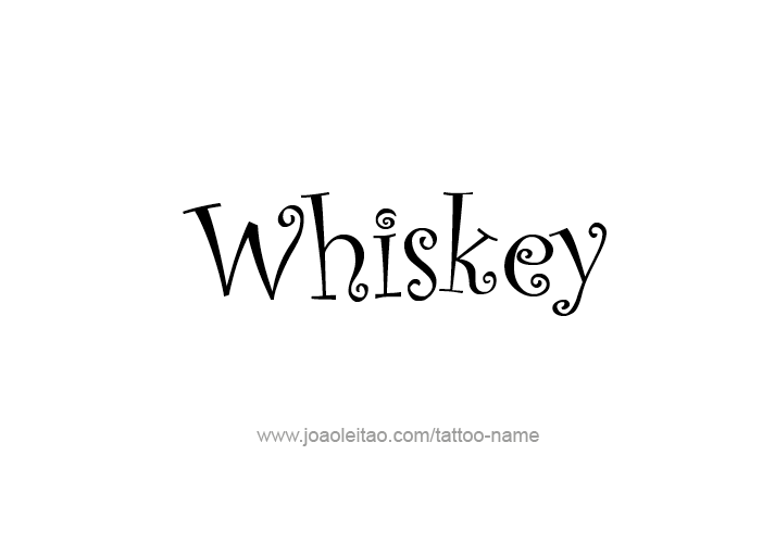 Tattoo Design Drink Name Whiskey  