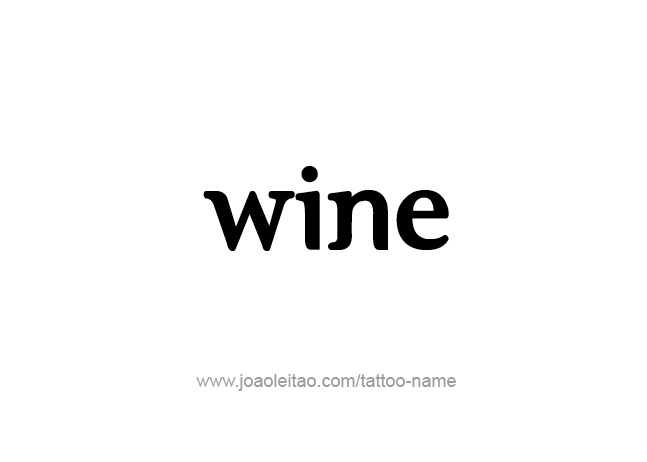 Tattoo Design Drink Name Wine  