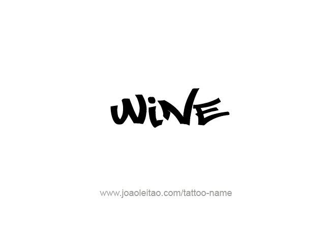 Tattoo Design Drink Name Wine  