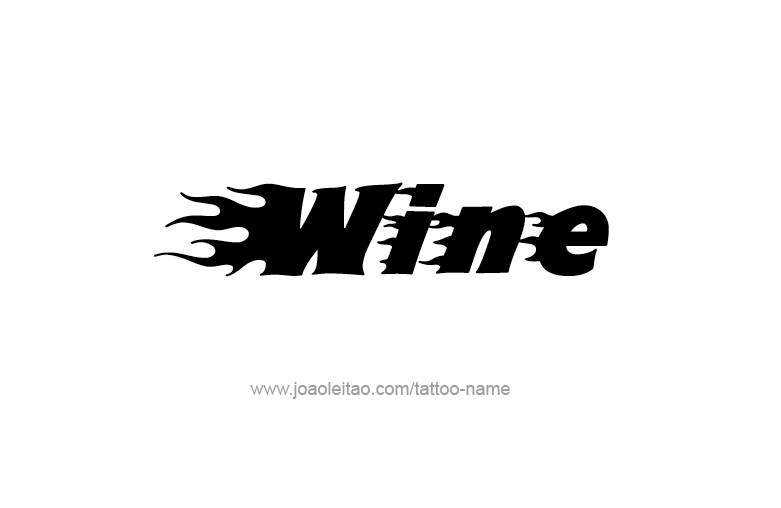 Tattoo Design Drink Name Wine  