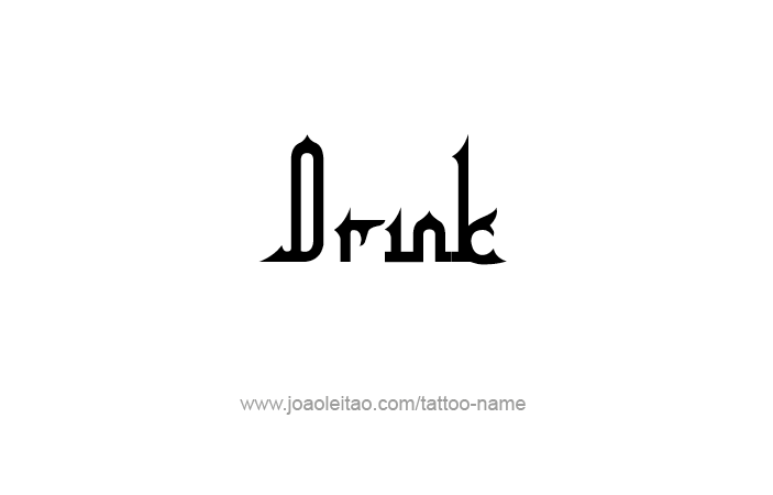 Tattoo Design Name Drink  