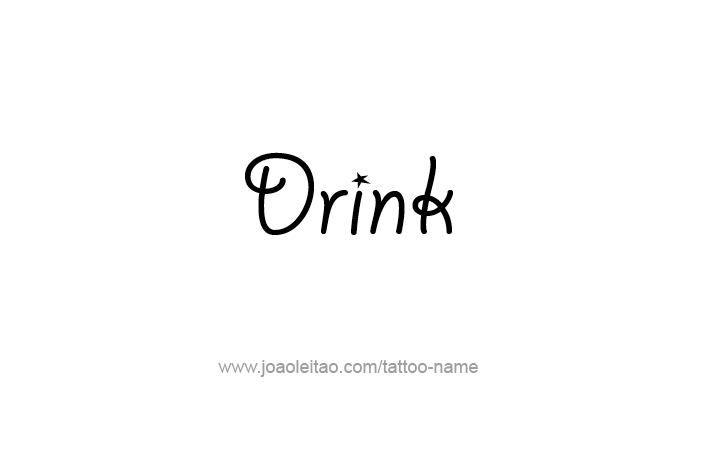 Tattoo Design Name Drink  