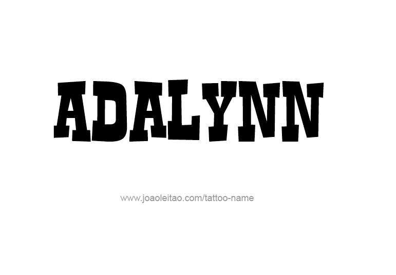 Tattoo Design Name Adalynn 