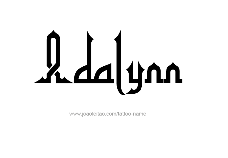 Tattoo Design Name Adalynn 