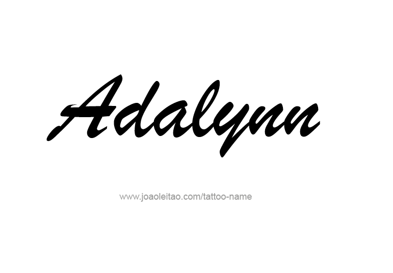 Tattoo Design Name Adalynn 