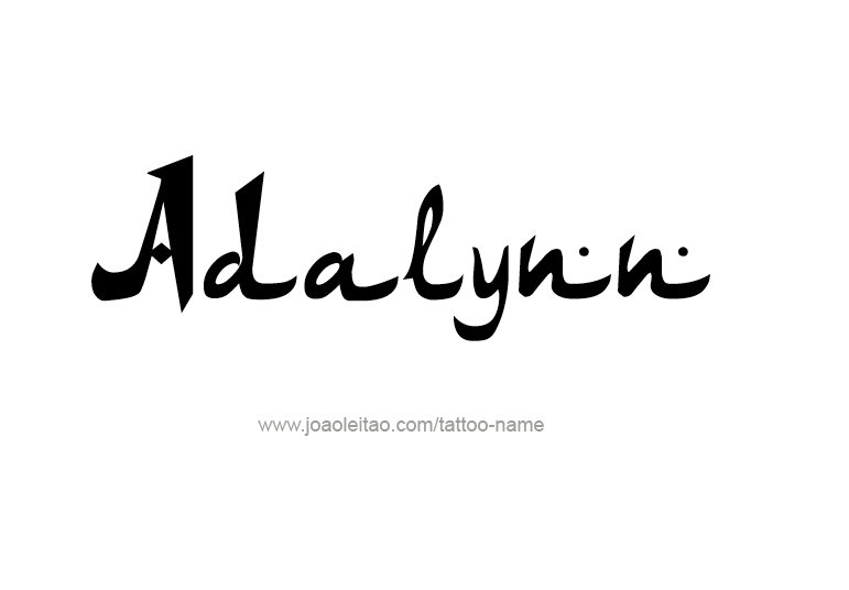 Tattoo Design Name Adalynn 