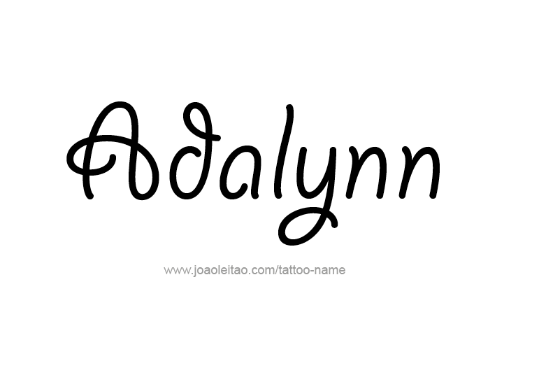 Tattoo Design Name Adalynn 