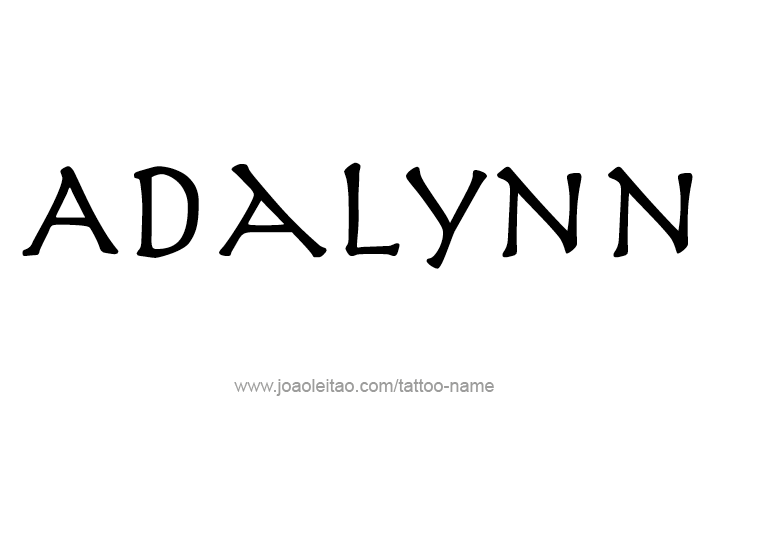 Tattoo Design Name Adalynn 