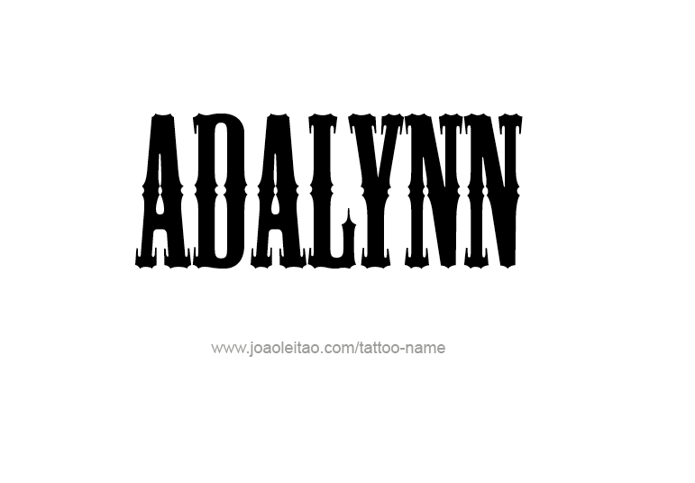 Tattoo Design Name Adalynn 