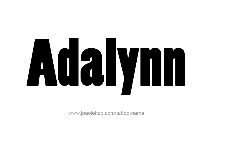 Tattoo Design Name Adalynn 