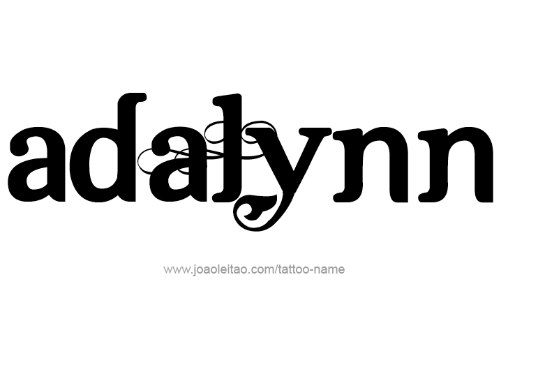 Tattoo Design Name Adalynn 