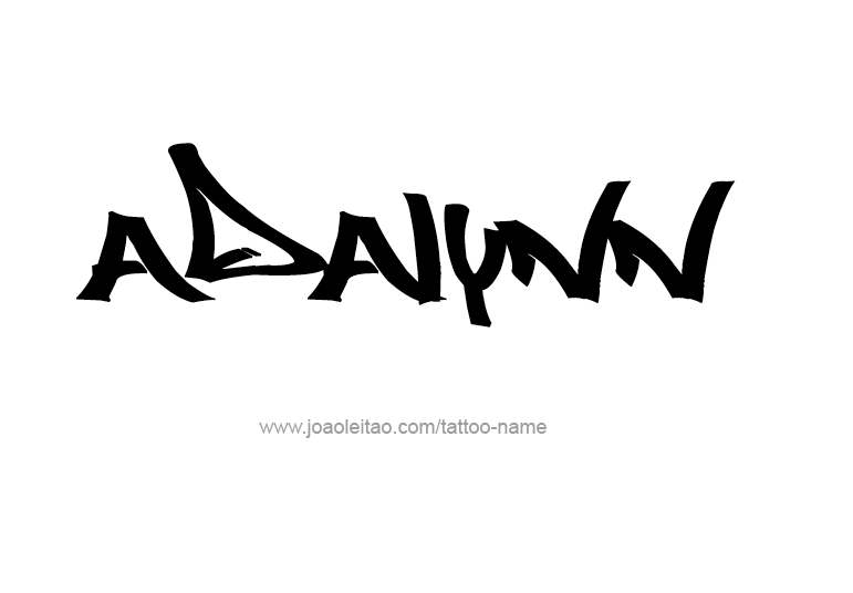 Tattoo Design Name Adalynn 