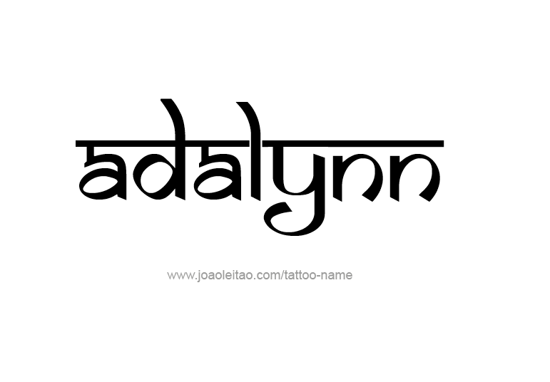 Tattoo Design Name Adalynn 