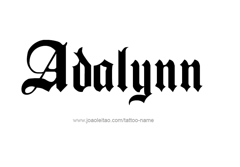 Tattoo Design Name Adalynn 