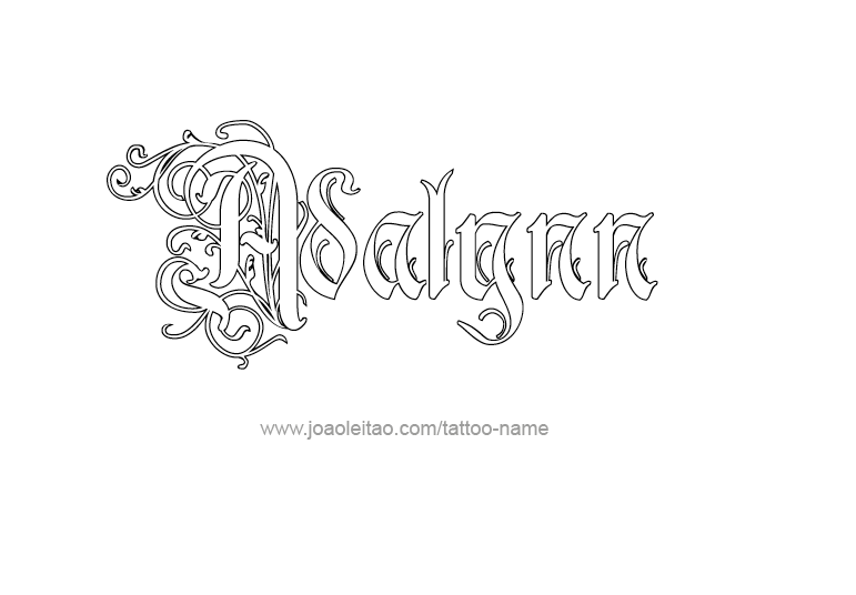 Tattoo Design Name Adalynn 