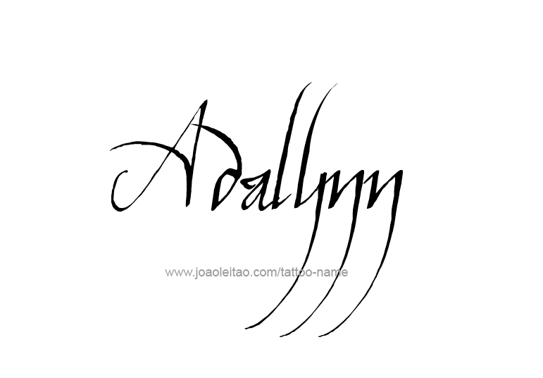 Tattoo Design Name Adalynn 