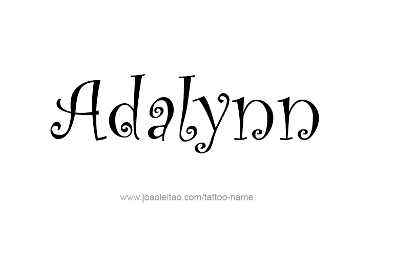 Tattoo Design Name Adalynn 