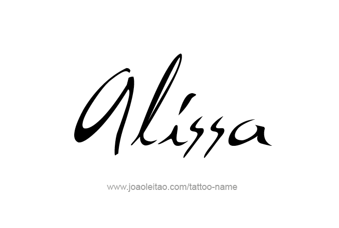 Tattoo Design Name Alissa 