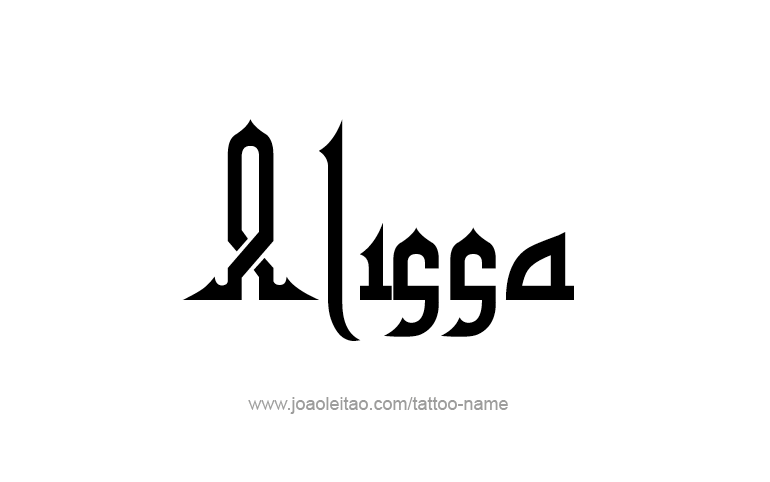 Tattoo Design Name Alissa 