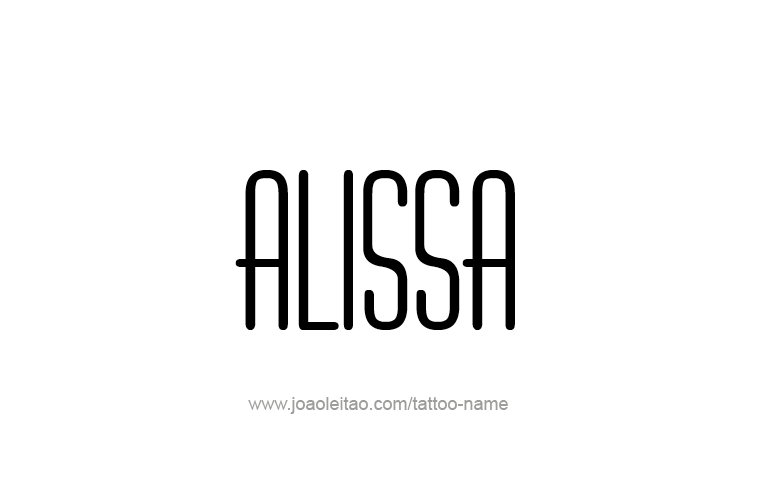 Tattoo Design Name Alissa 