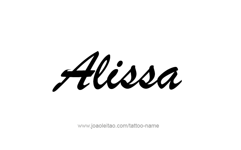 Tattoo Design Name Alissa 