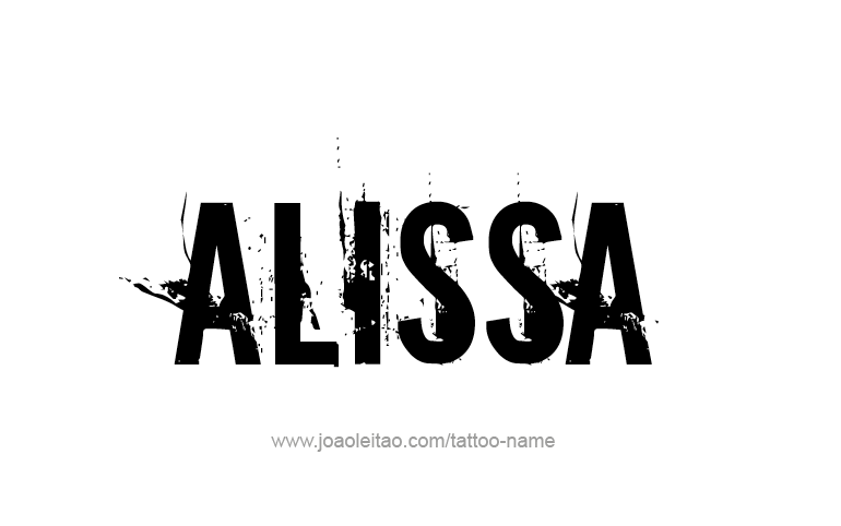 Tattoo Design Name Alissa 