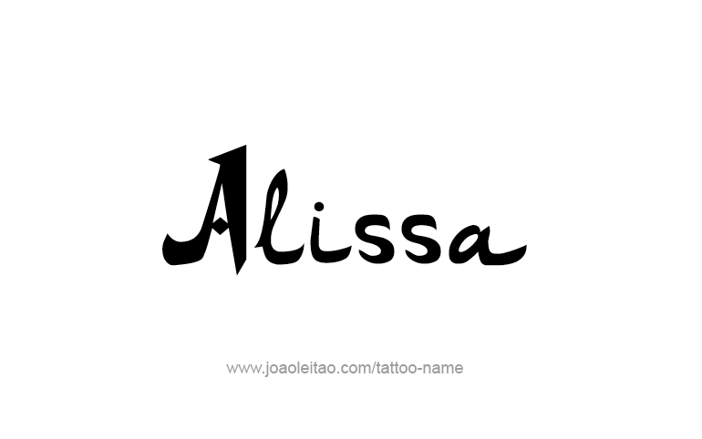 Tattoo Design Name Alissa 