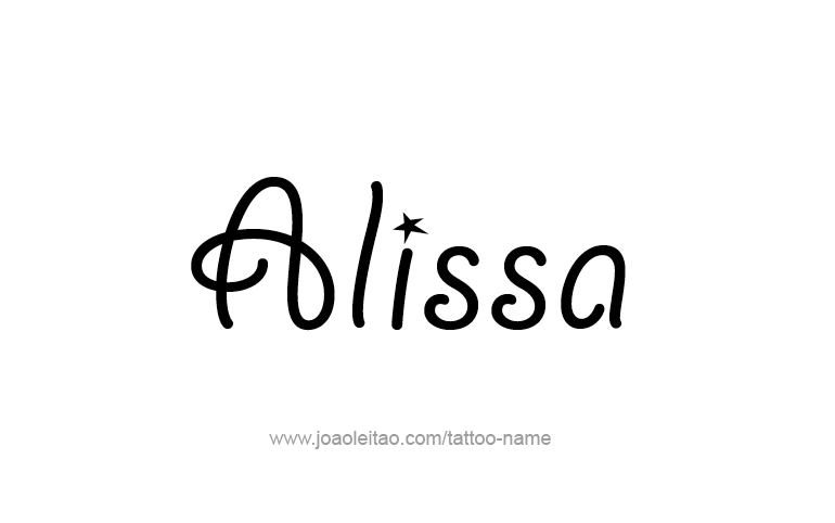 Tattoo Design Name Alissa 