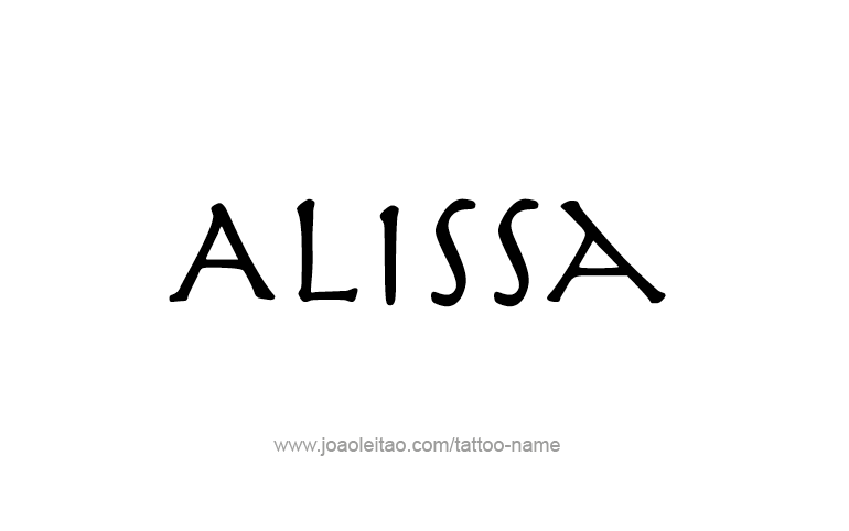 Tattoo Design Name Alissa 