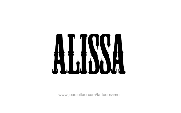 Tattoo Design Name Alissa 