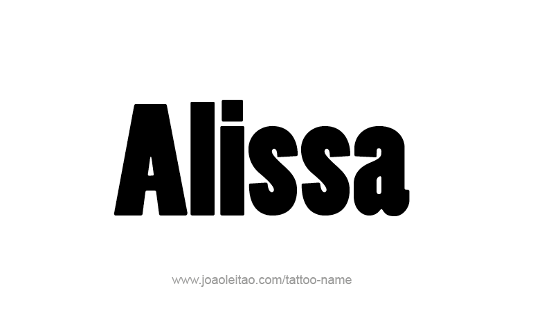 Tattoo Design Name Alissa 